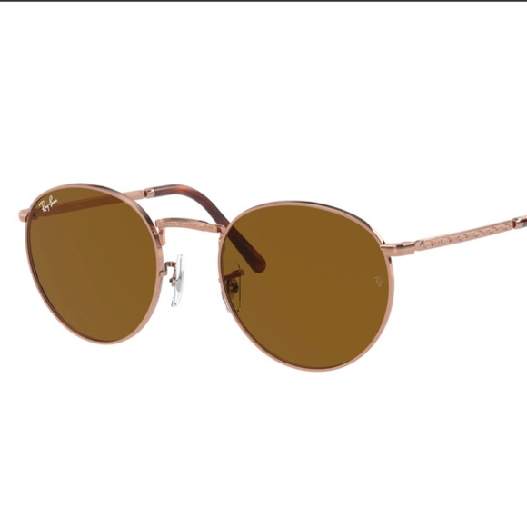 Ray-Ban Classic Round Rose Gold Frame Sunglasses - Picture 1 of 7